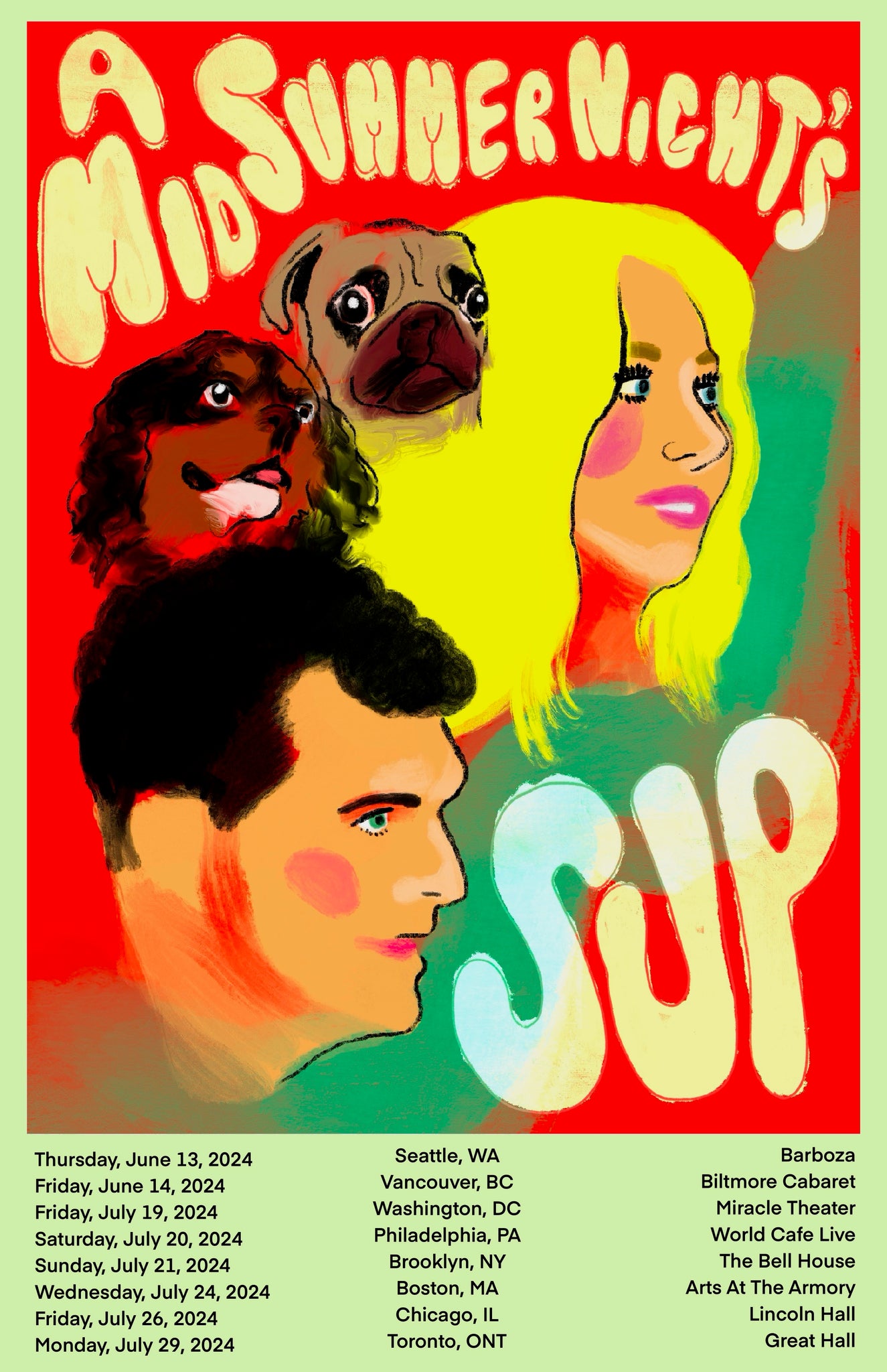 Signed SUP Summer 2024 Tour Poster